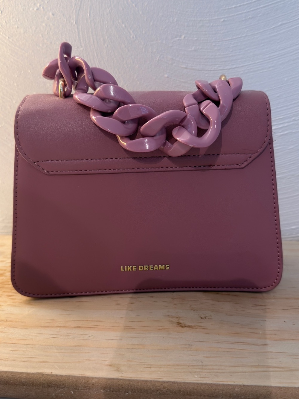 Like Dreams Mauve Pink Chain-Handle Crossbody Bag